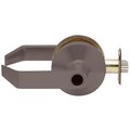 Falcon Grade 2 Cylindrical Lock, Entry Function, Less Cylinder, Dane Lever, Standard Rose, Dark Oxidized Sa B501LD D 613